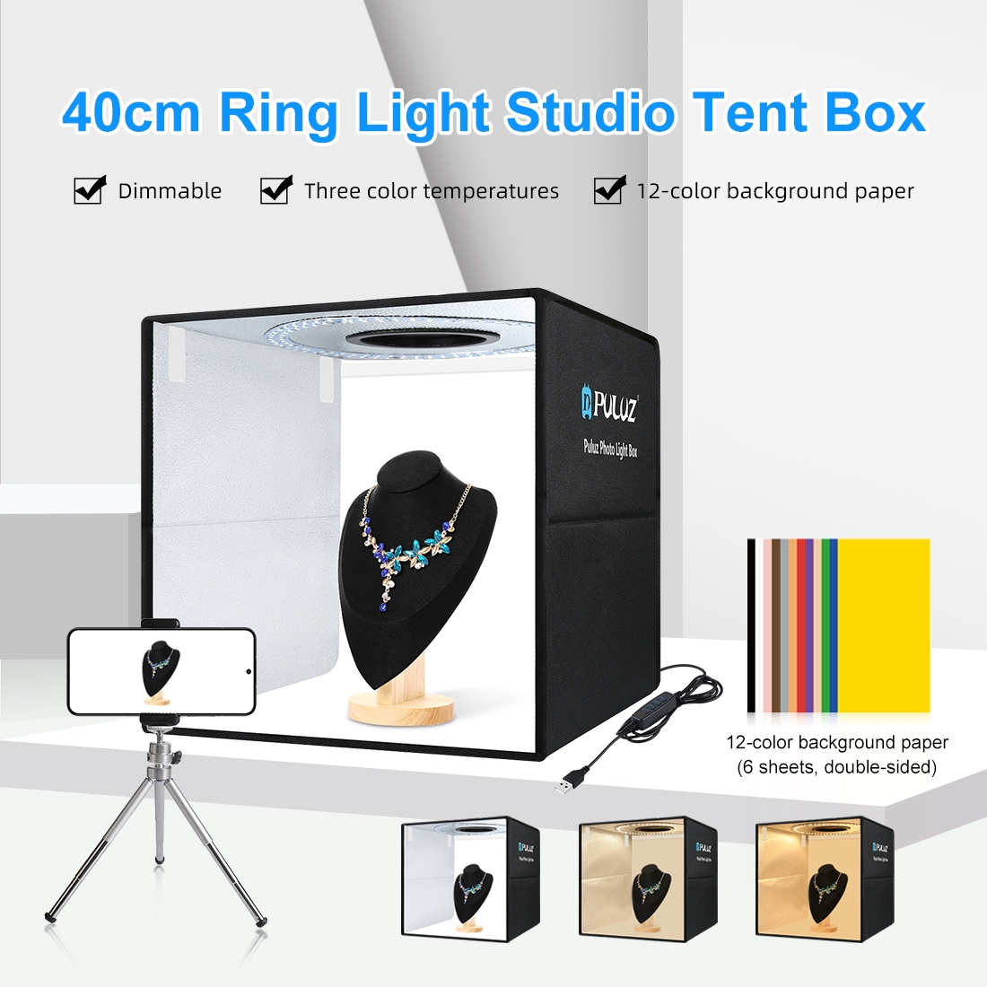 PULUZ 40 см Складной Портативн – обзор и цена Photography Lighting Tent